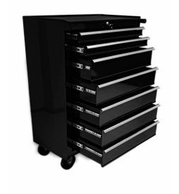 Montážny servisný Dielenský vozík na náradie 7 ZÁSUVIEK zvýšený - Čierný