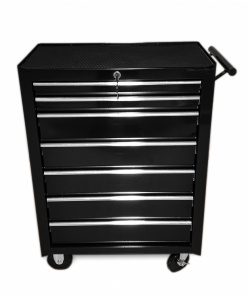 Montážny servisný Dielenský vozík na náradie 7 ZÁSUVIEK zvýšený - Čierný