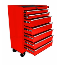 Montážny servisný Dielenský vozík na náradie 7 ZÁSUVIEK zvýšený - Červený