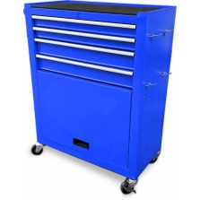 Montážny servisný Dielenský vozík na náradie 4 ZÁSUVIEK zvýšený - Modrý 