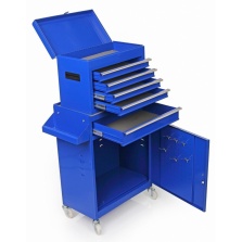 Montážny servisný dielenský vozík 5 ZÁSUVIEK 2 dielny Modrý